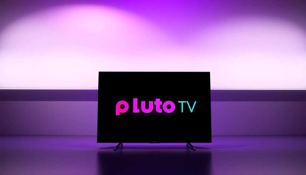 A visually striking image of the Pluto TV logo, showcased against a sleek and modern backdrop. The logo, rendered in bold, vibrant colors, takes center stage, with a crisp, high-resolution presentation. The background is a minimalist, gradient-based design, offering a clean and elegant contrast to the logo's visual impact. The lighting is subtle yet impactful, creating depth and dimensionality, while the camera angle is positioned to highlight the logo's proportions and visual appeal. The overall mood is one of sophistication and technological advancement, capturing the essence of Pluto TV as a cutting-edge, free streaming platform.